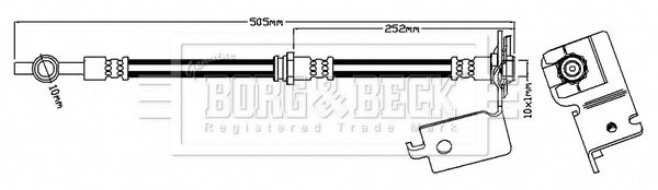 BORG & BECK Тормозной шланг BBH7059